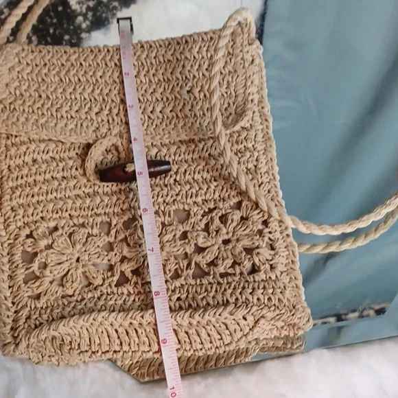 HandMade Wicker‎ Body Bag Purse - Picture 7 of 9